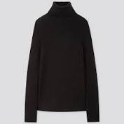 Uniqlo Black Merino Turtleneck Sweater