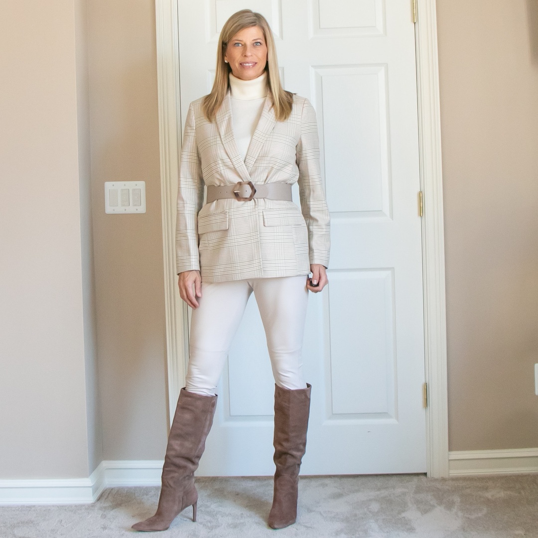 Cream Leather Pants Outfit