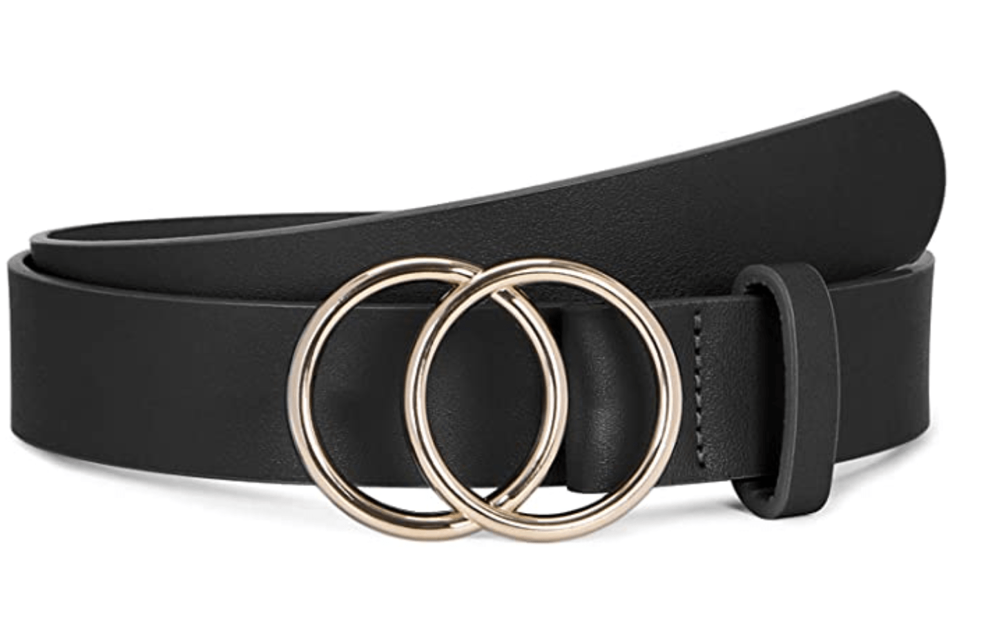 Double O-Ring Soft Faux Leather Waist Belts