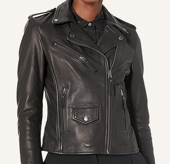 black leather moto jacket capsule wardrobe