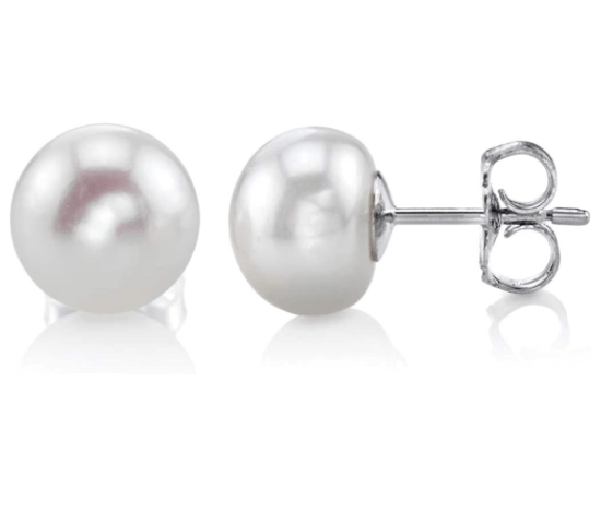 pearl stud earrings
