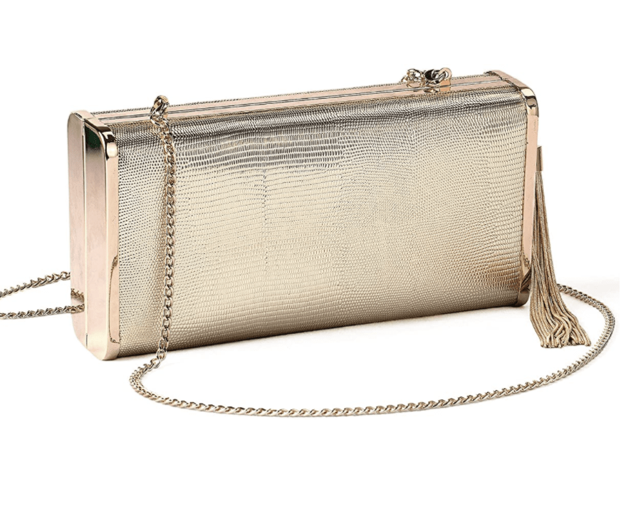 gold evening bag