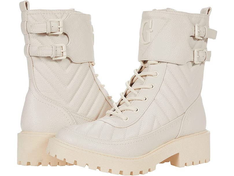 white combat boots women