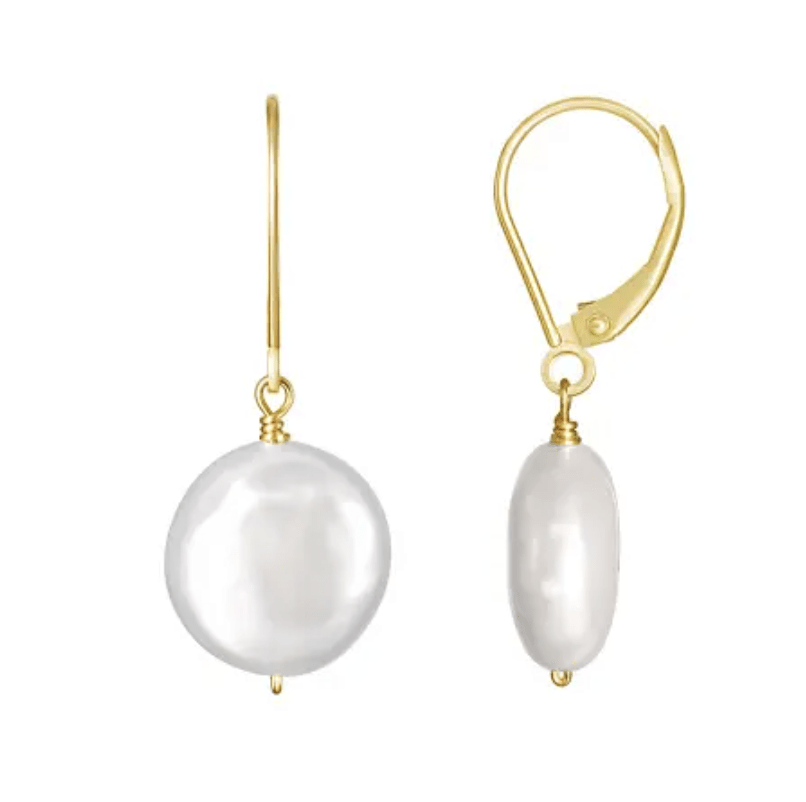 Top Fashion pearl hoop earrings
