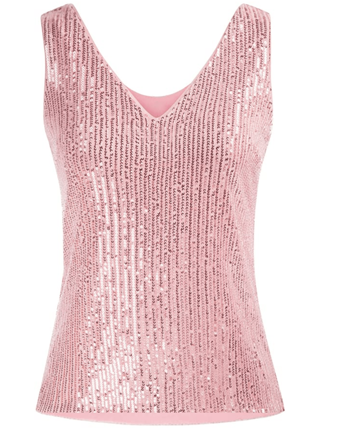 Top Fashion pink sequin tank top