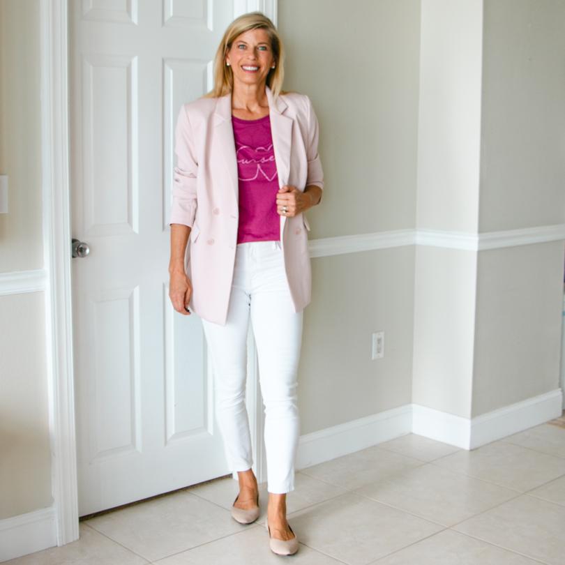 Pink Dinner Date Outfit Ideas for Women over 50