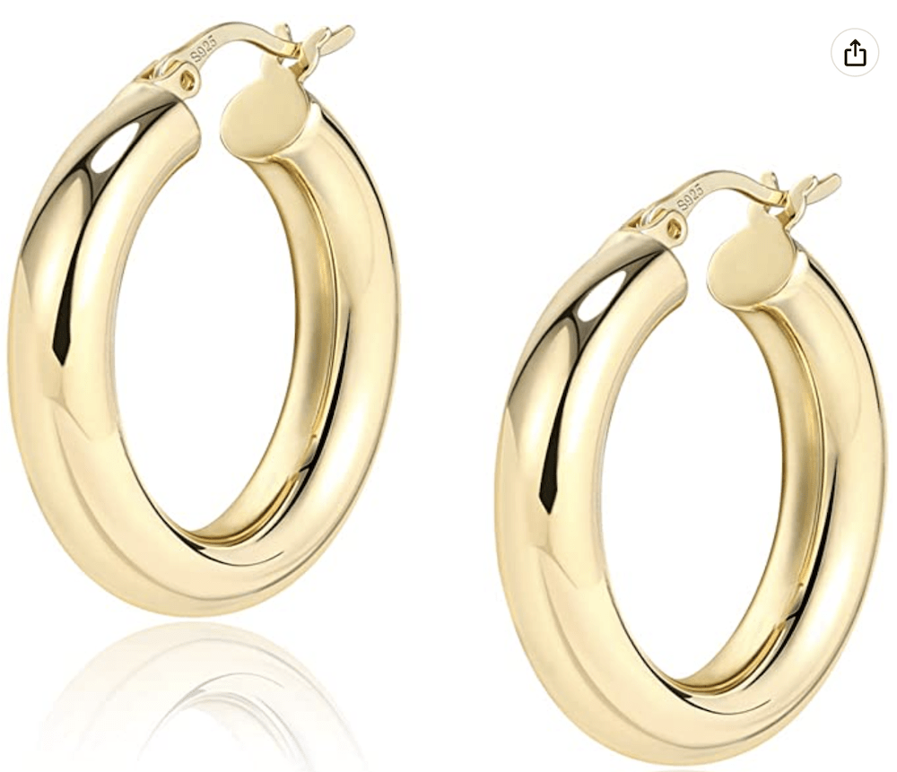 chunky gold hoop earrings