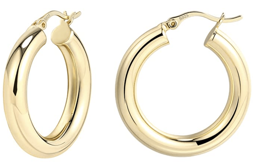 classic gold chunky earrings