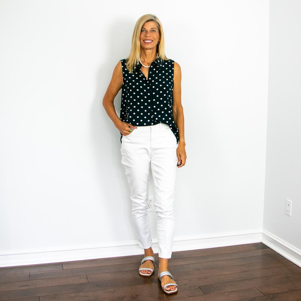 Casual Chic Outfit Basics  The Ultimate White Jeans Guide - Get Your  Pretty On®