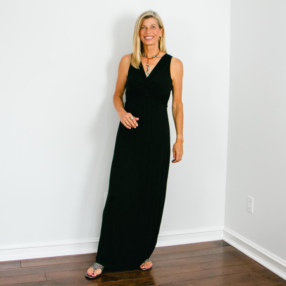 black maxi dress outfit