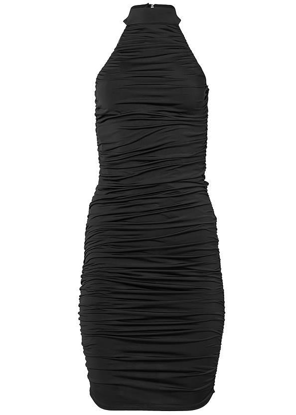 black halter little black dress